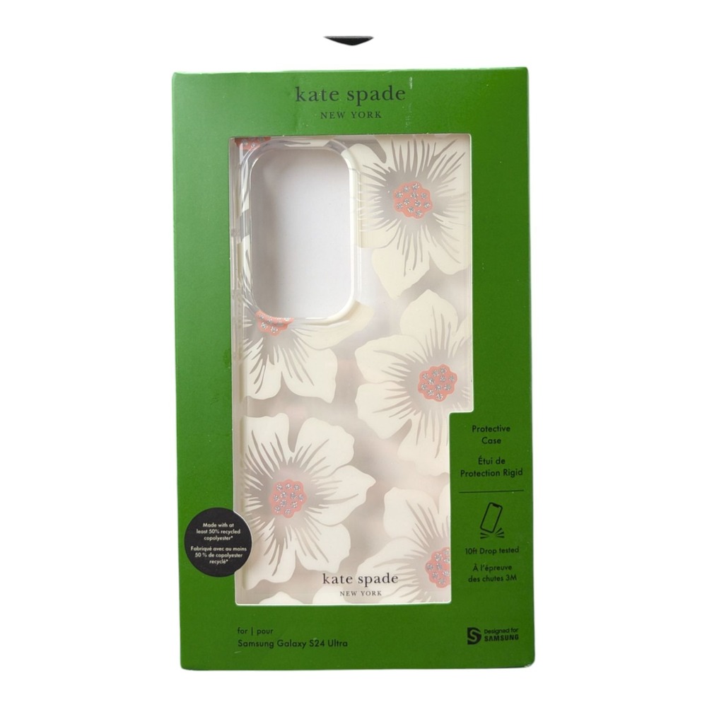 Y4. Kate Spade-New York- Case for Samsung Galaxy S24 Ultra - Clear/Flowers